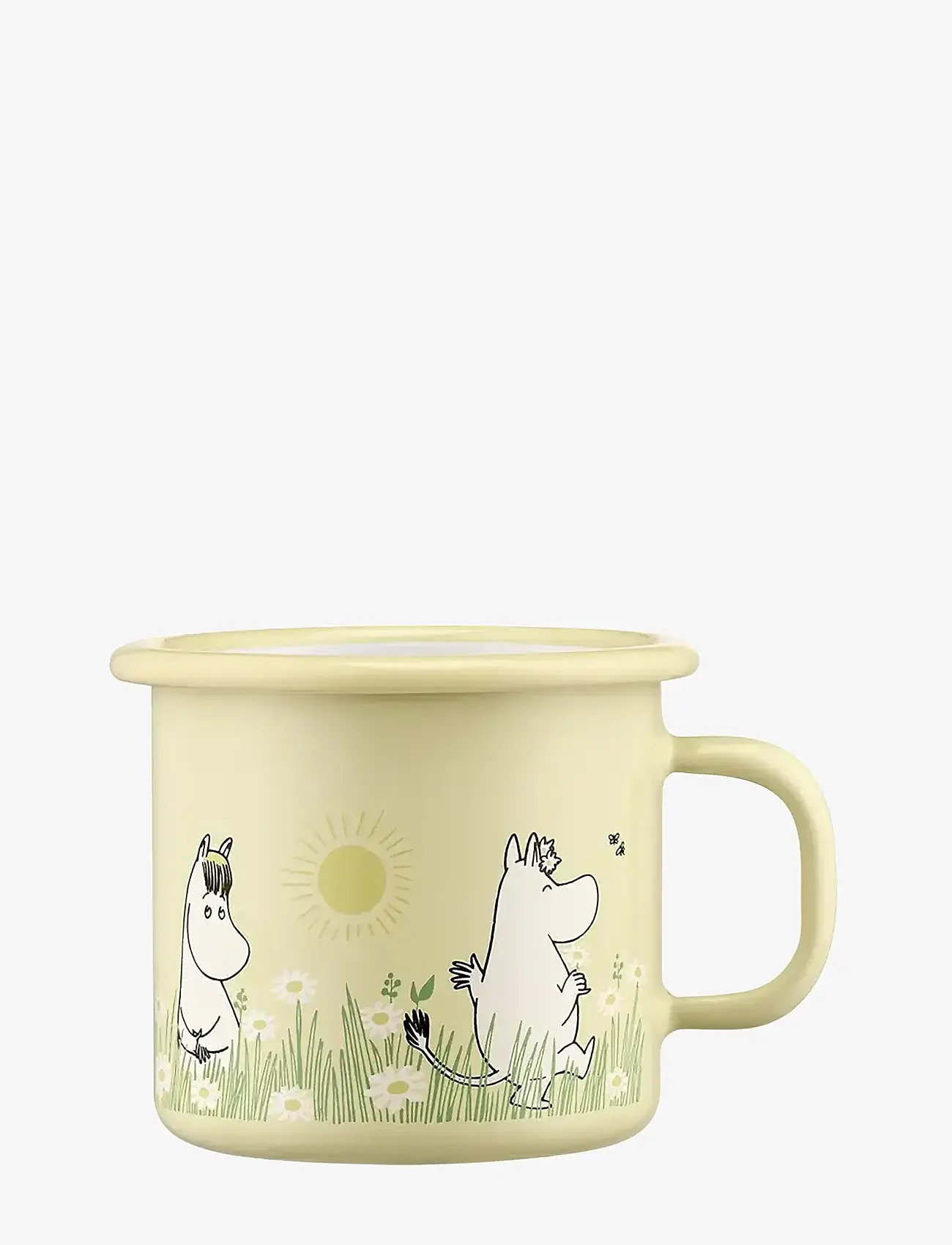 Muurla - Moomin enamel mug Meadow 2,5dl - coffee cups - yellow - 1