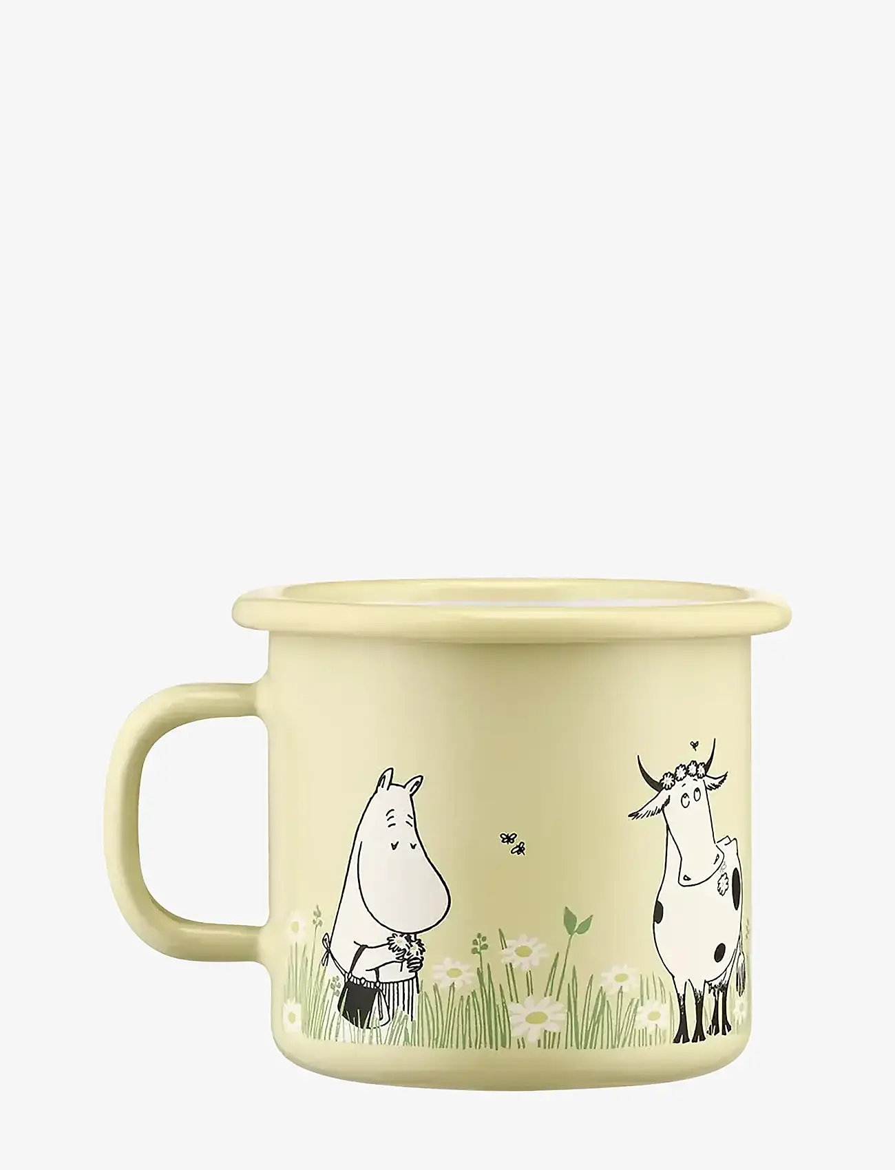 Muurla - Moomin enamel mug Meadow 2,5dl - coffee cups - yellow - 2
