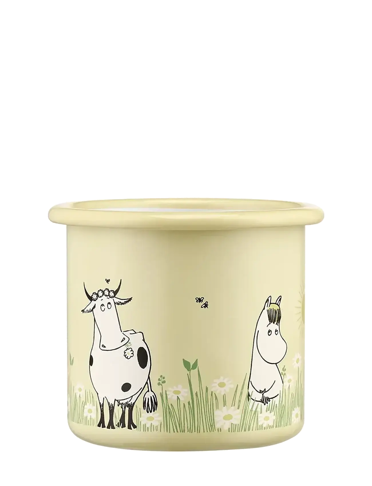 Muurla - Moomin enamel mug Meadow 2,5dl - yellow - 3