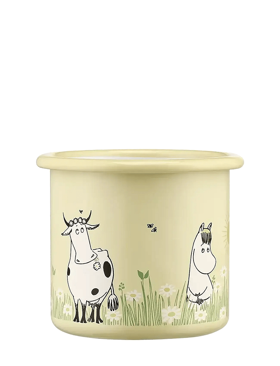 Muurla - Moomin enamel mug Meadow 2,5dl - yellow - 2