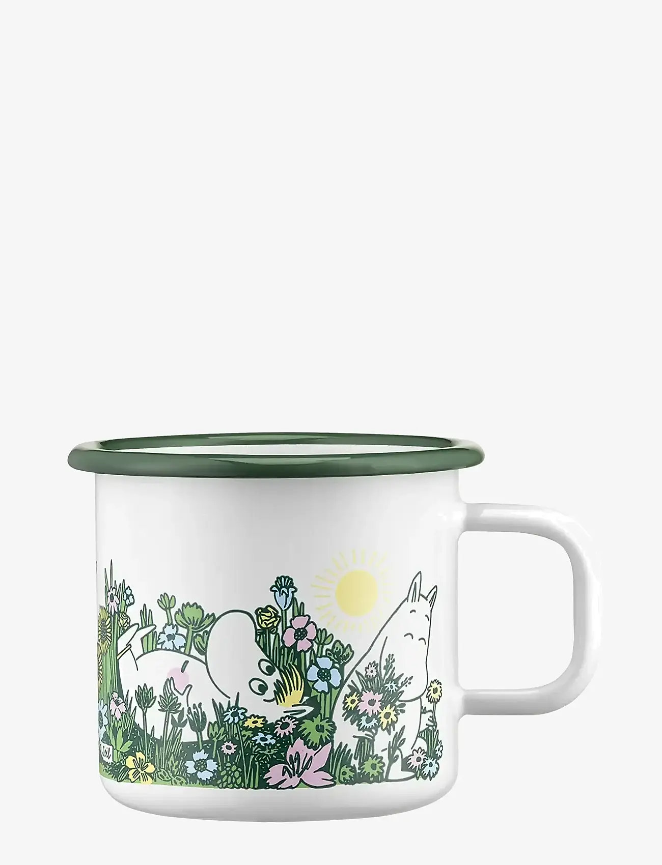 Muurla - Moomin enamel mug In the Garden 3,7dl - kaffekopper - white - 1