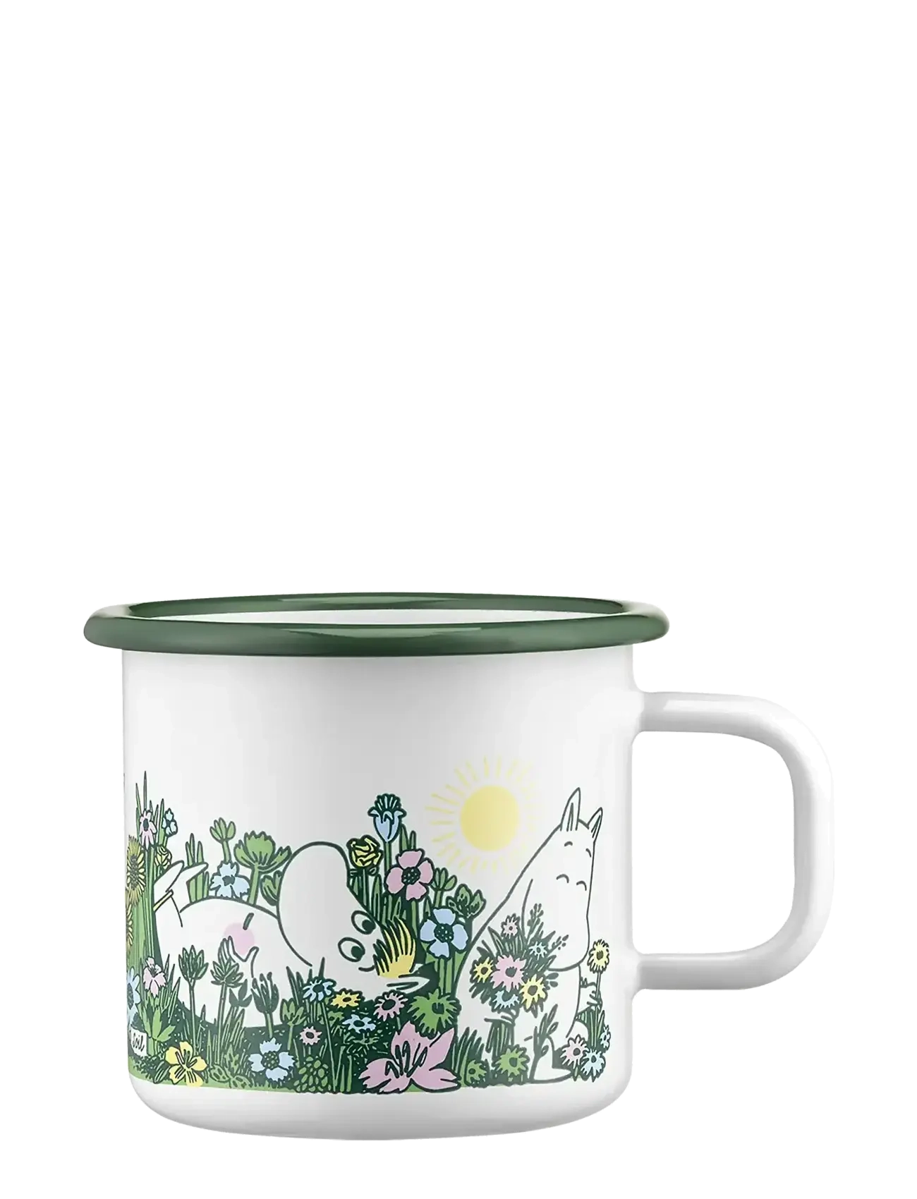 Muurla Moomin enamel mug In the Garden 3,7dl - Coffee Universe - WHITE / white