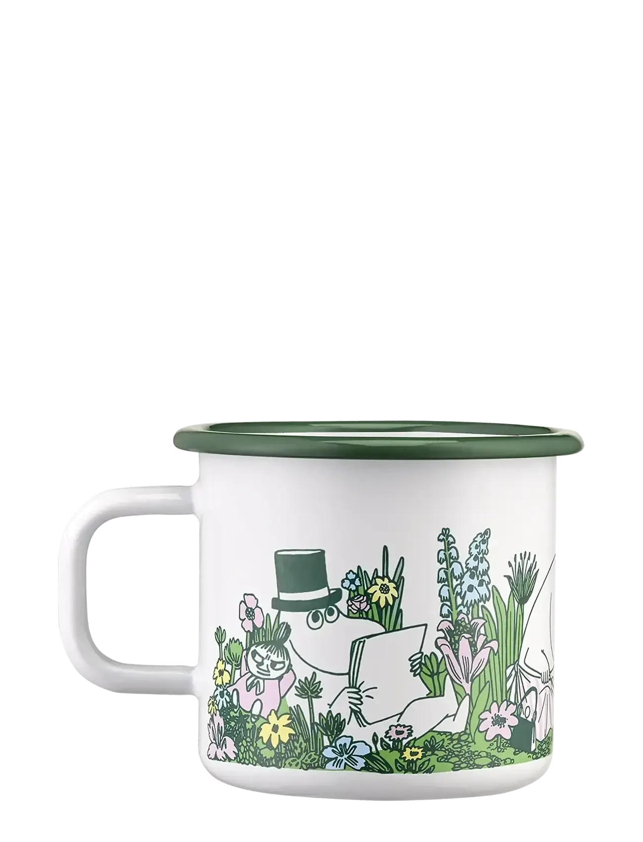 Muurla - Mumin emaljmugg I trädgården 3,7dl - kaffekoppar - white - 2