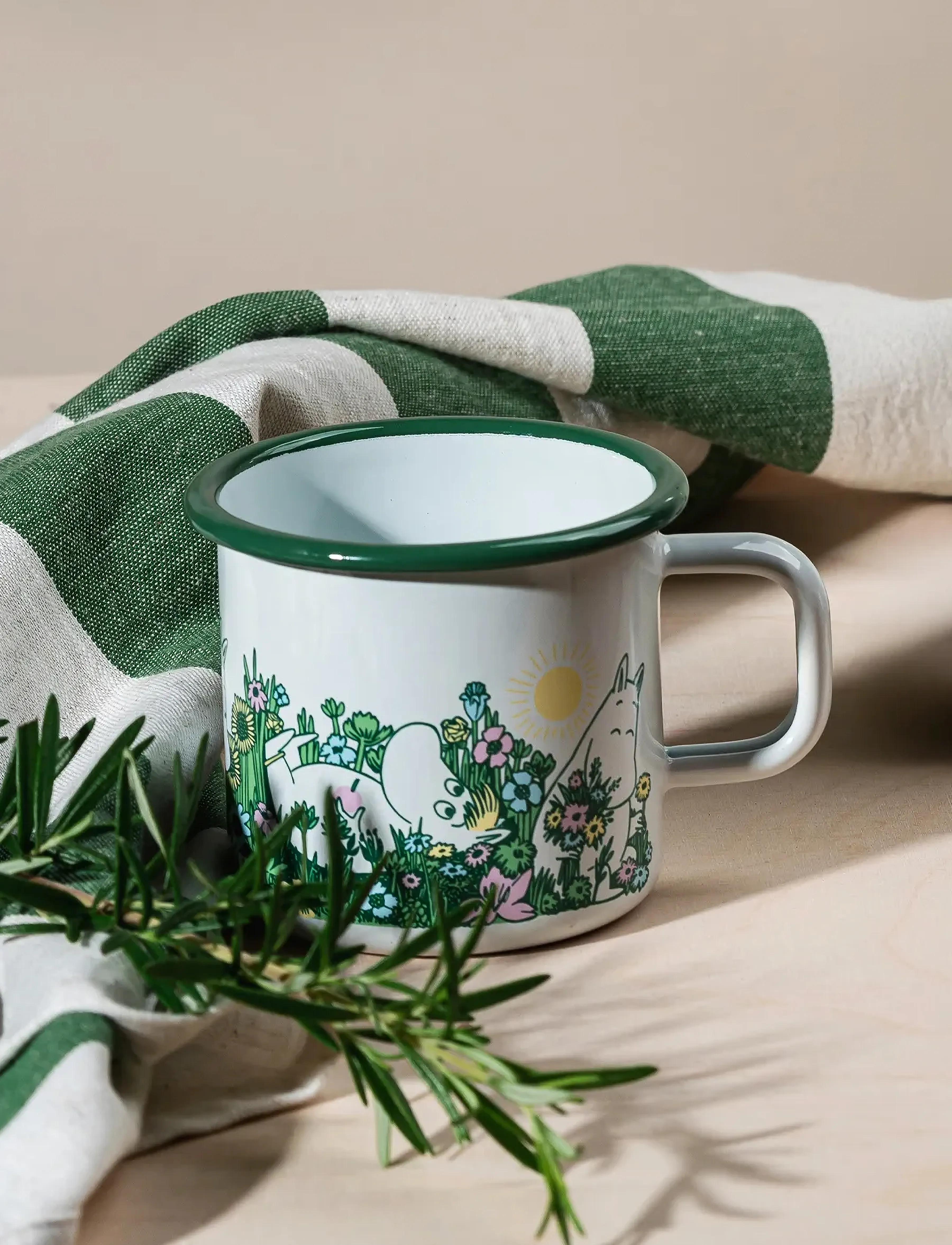 Muurla Mumit-Emaljekrus »I Haven« 3,7 Dl, 37 CL, White, Kopper & Krus > Kaffekopper, Unisex