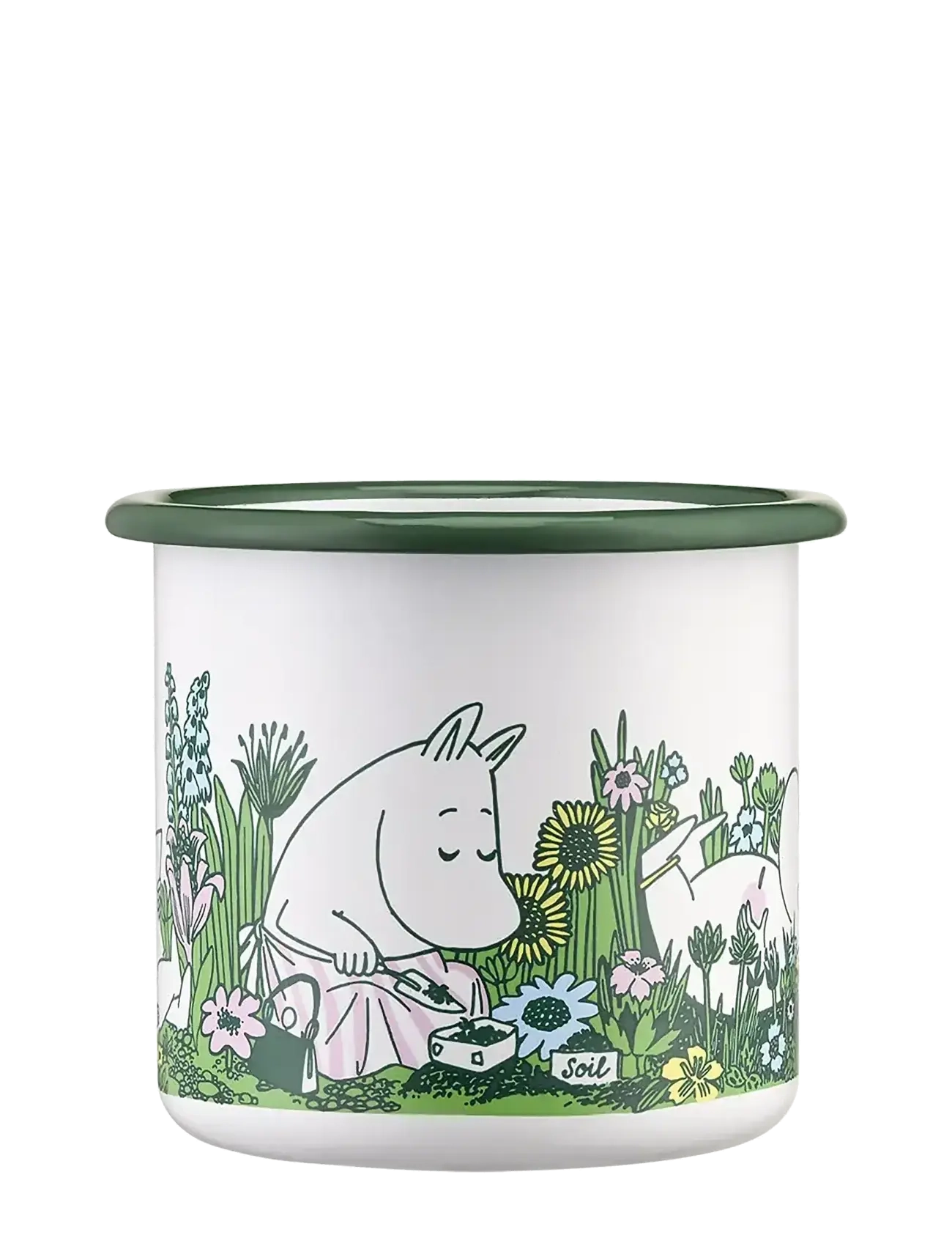 Muurla - Mumin emaljmugg I trädgården 3,7dl - kaffekoppar - white - 3