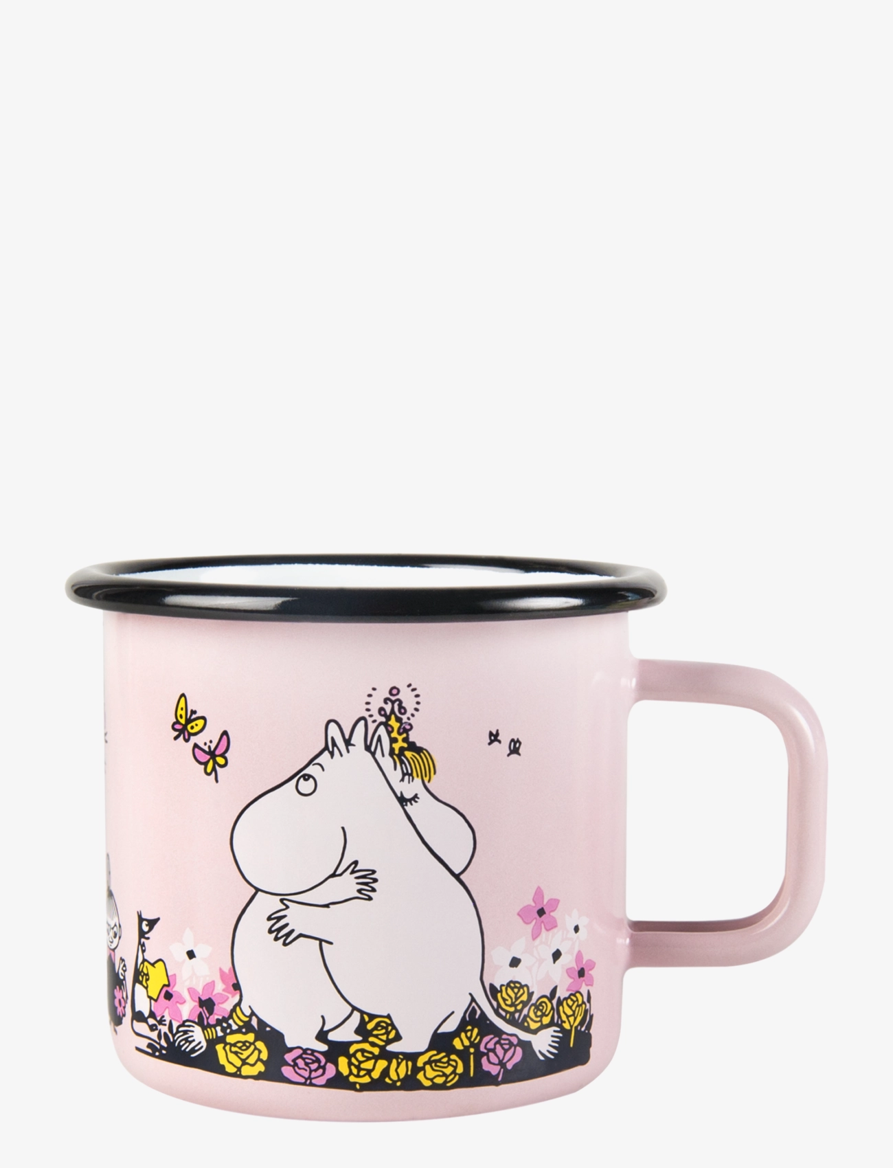 Muurla Moomin enamel mug 37cl - Geschirr - PINK / pink/rose