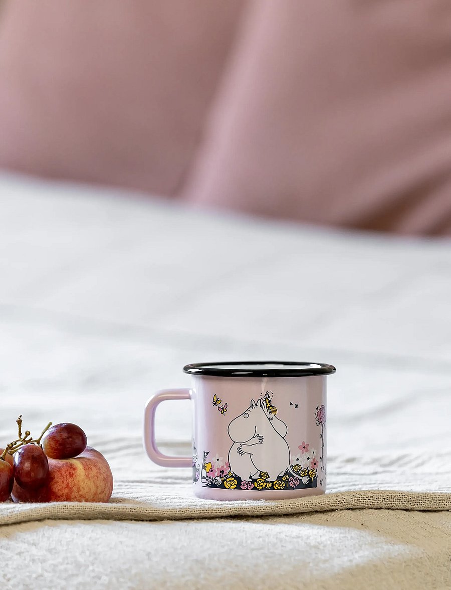 Muurla - Moomin enamel mug 37cl - kaffetassen - pink - 0