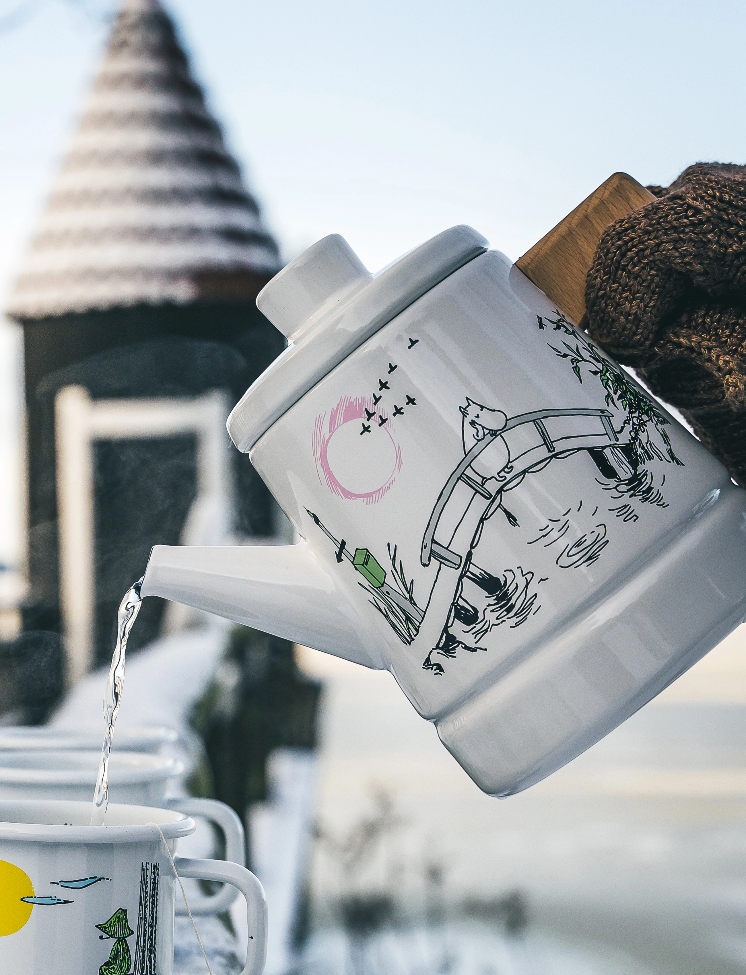 Muurla - Moomin enamel coffee pot Missing You - white - 2