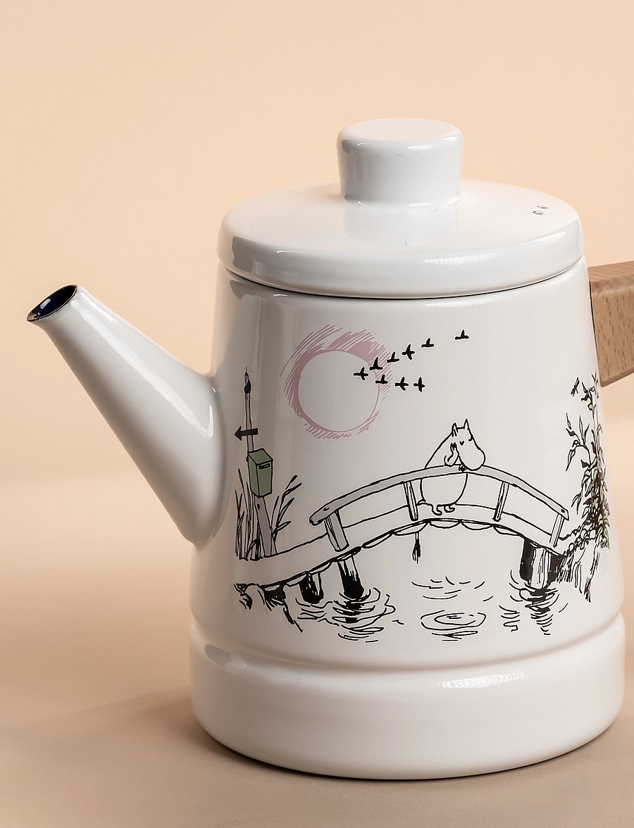 Muurla - Moomin enamel coffee pot Missing You - white - 3