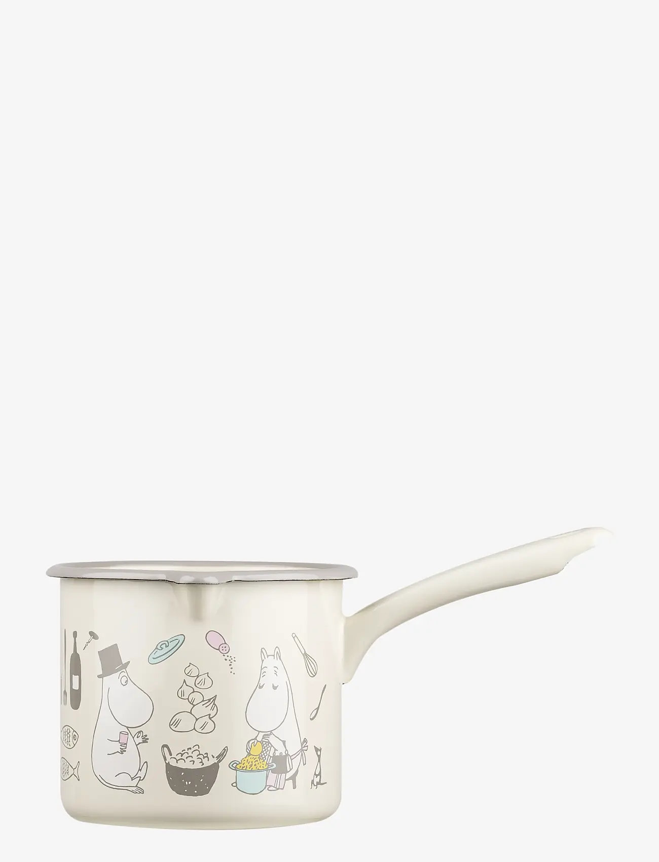 MOOMIN - Moomin enamel saucepan 1.3l Bon Appétit - meal time - beige - 1