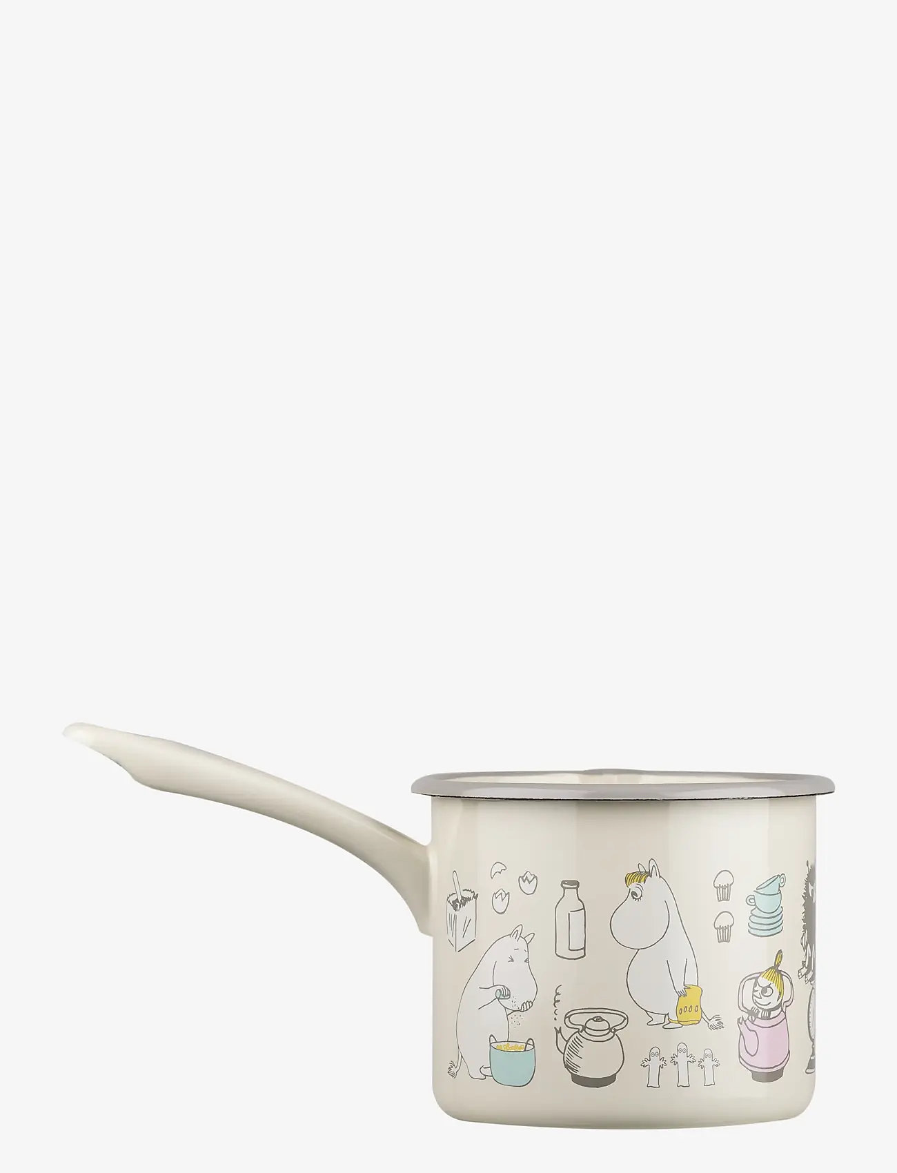 MOOMIN - Moomin enamel saucepan 1.3l Bon Appétit - meal time - beige - 2