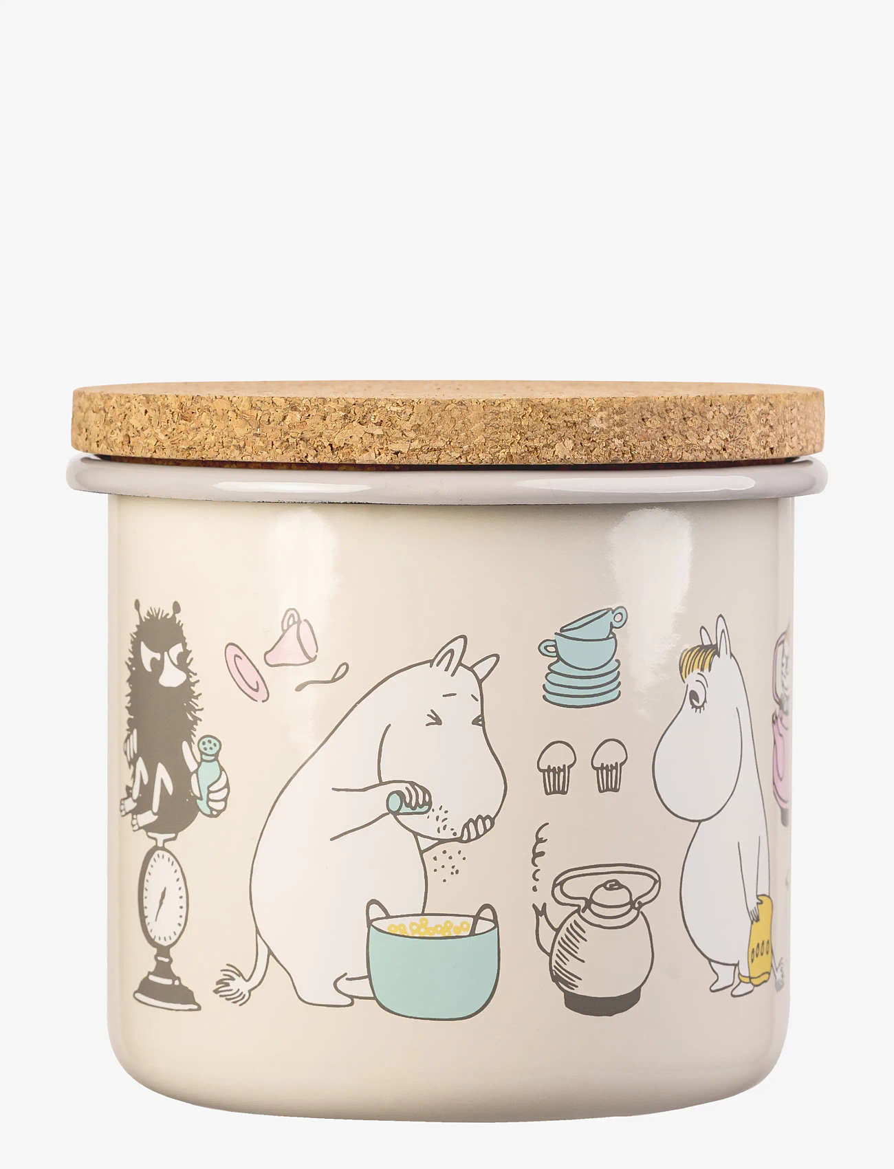 MUMIN - Moomin enamel jar 1.3l Bon Appétit - bagning - beige - 1