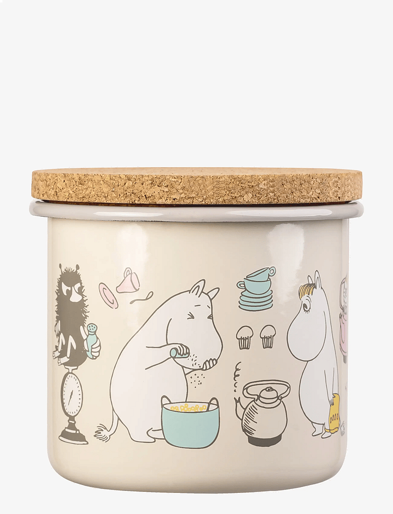 MOOMIN - Moomin enamel jar 1.3l Bon Appétit - backen - beige - 1