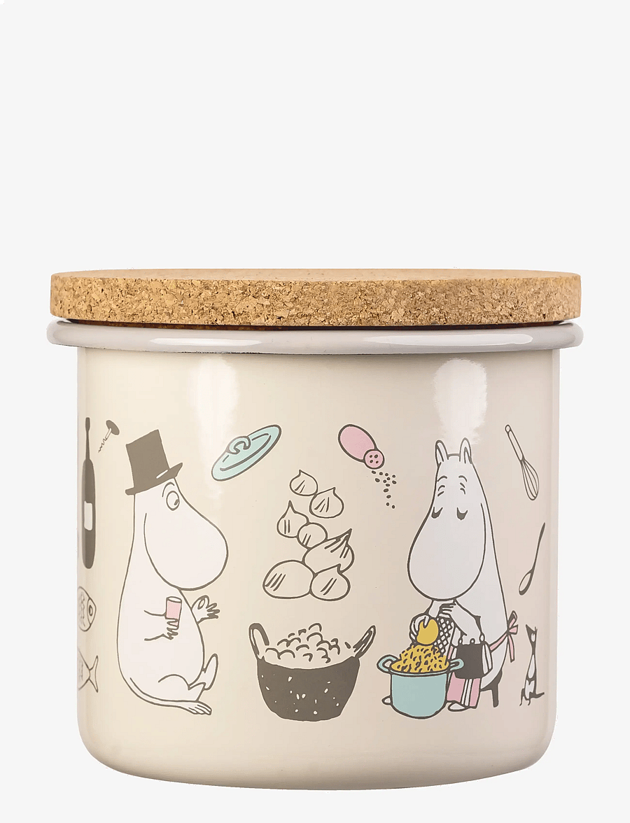 Muumitrollid - Moomin enamel jar 1.3l Bon Appétit - küpsetamine - beige - 2