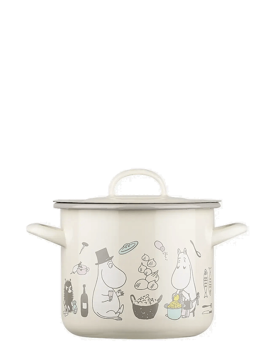 Muurla - Moomin enamel pot 2.5l Bon Appétit - beige - 0