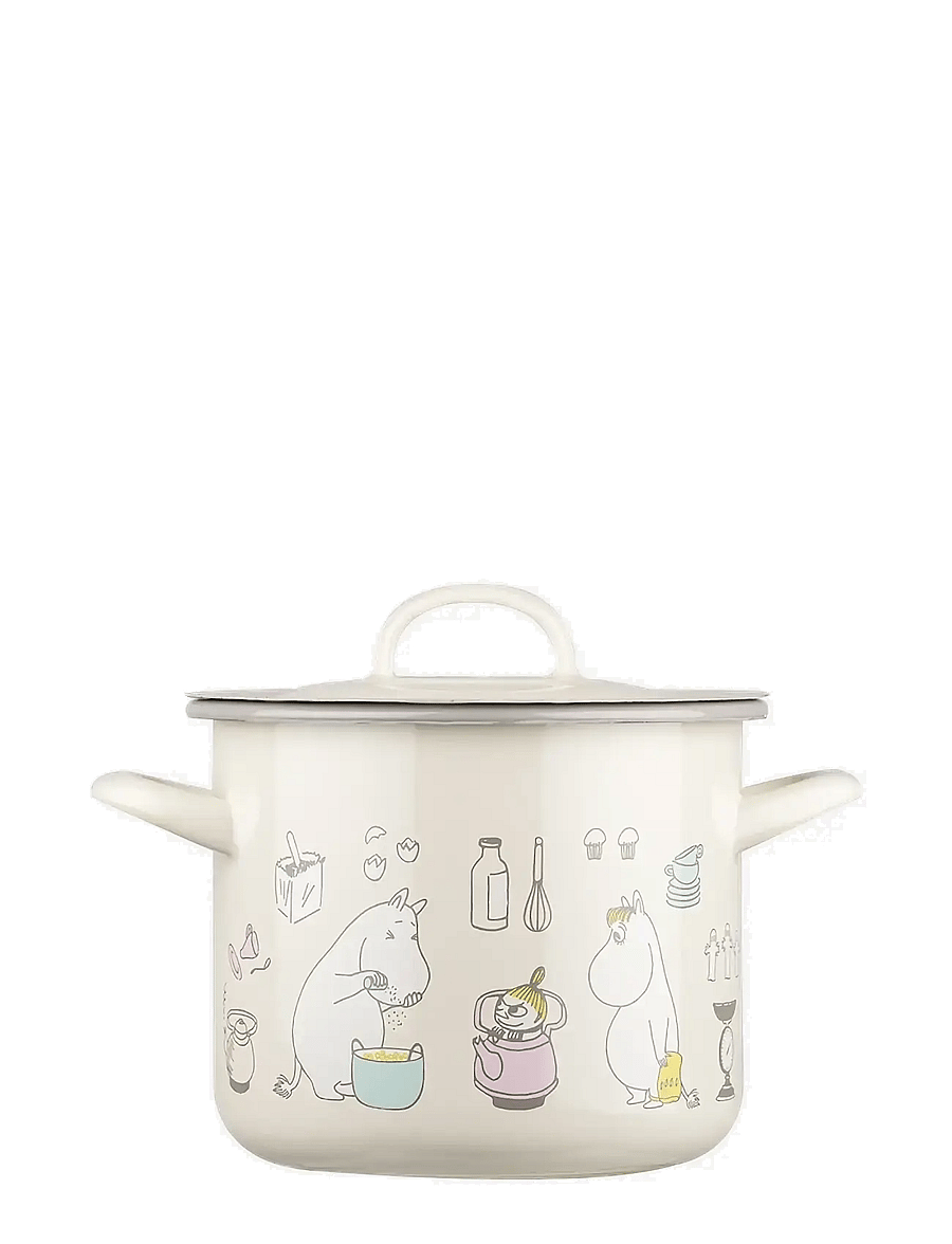 Muurla - Moomin enamel pot 2.5l Bon Appétit - beige - 1