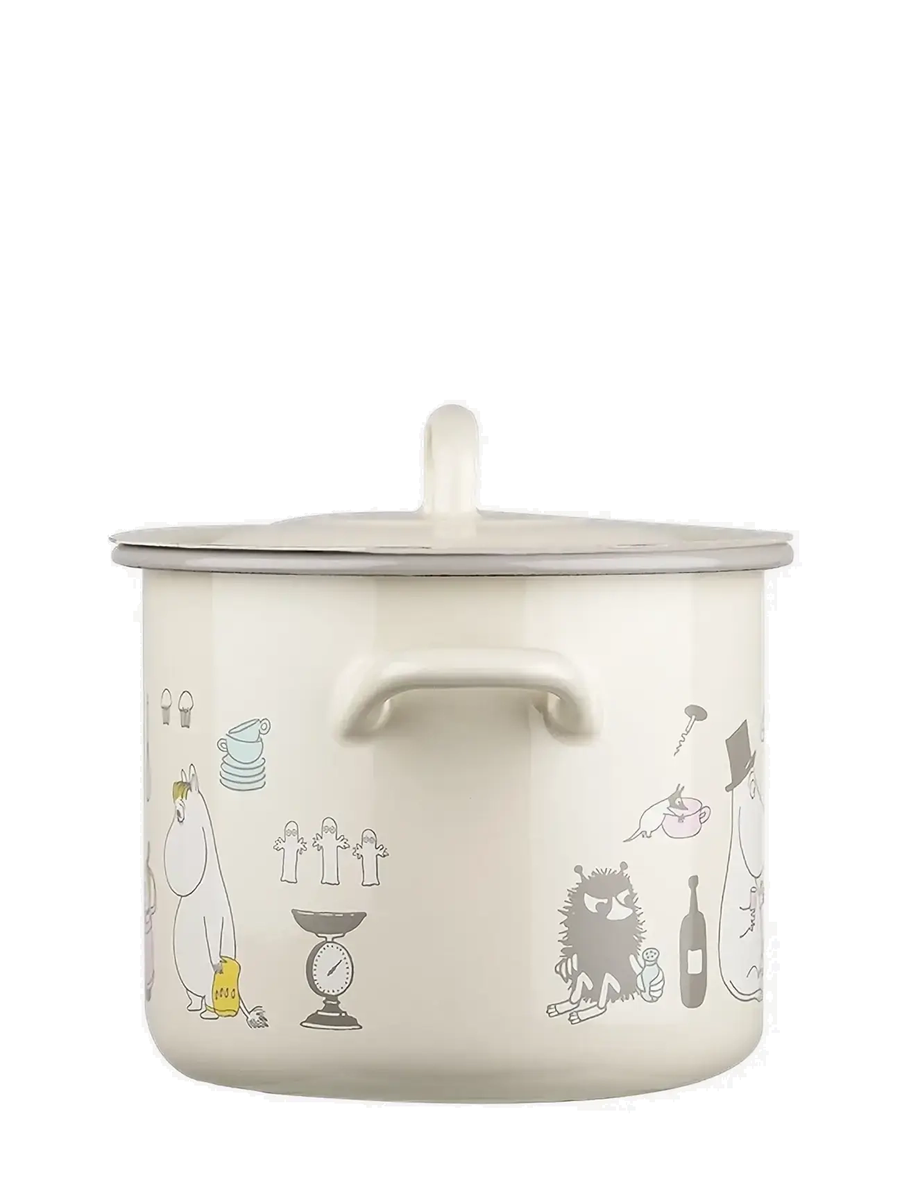 Muurla - Moomin enamel pot 2.5l Bon Appétit - beige - 2