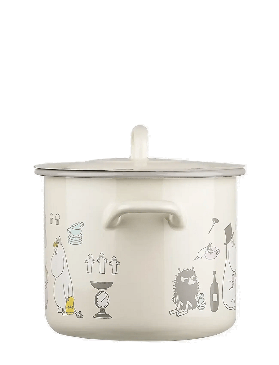 Muurla - Moomin enamel pot 2.5l Bon Appétit - beige - 2