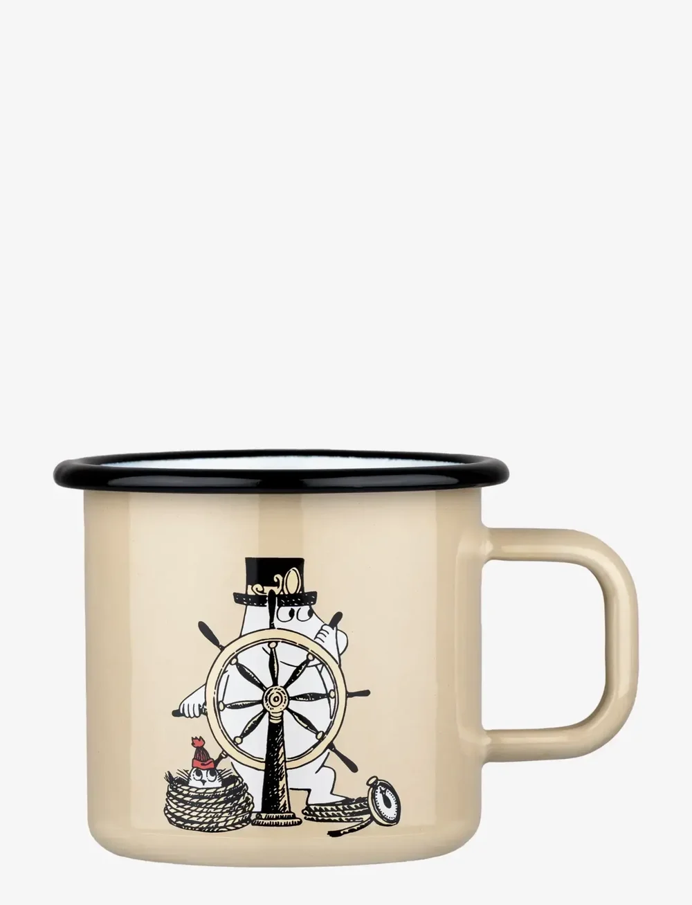 MOOMIN - Moomin enamel mug 37cl The Adventurer - tassen & becher - beige - 0