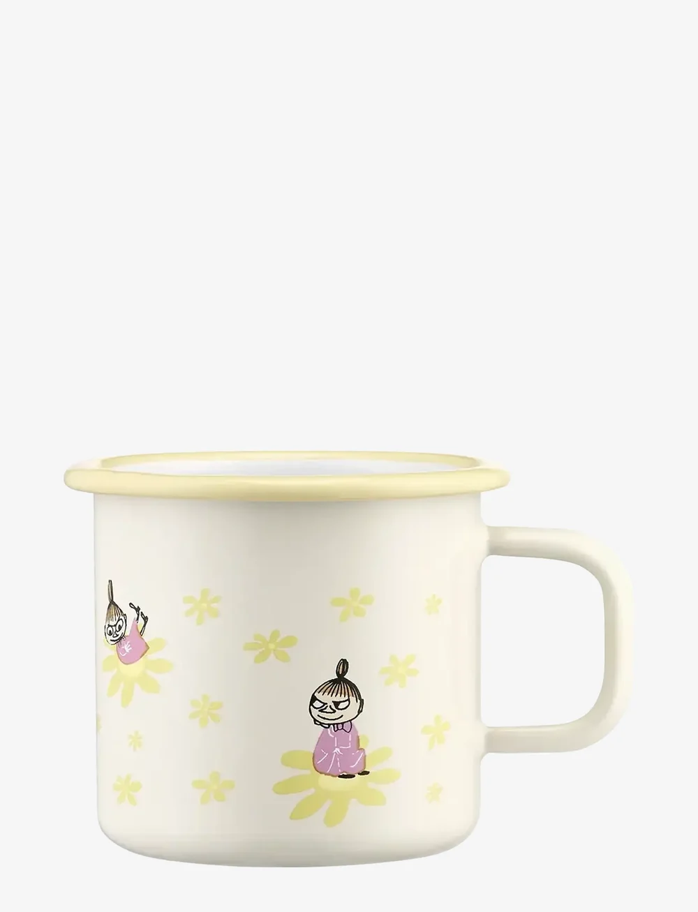 Muurla - Moomin enamel mug Flowers 3,7dl - tasses à café - beige - 0
