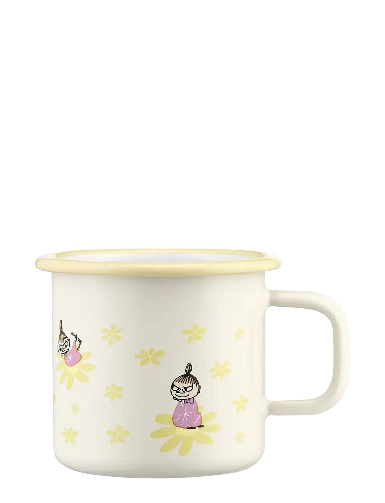 Muurla Moomin enamel mug Flowers 5,5dl - Coffee Universe - BEIGE / yellow