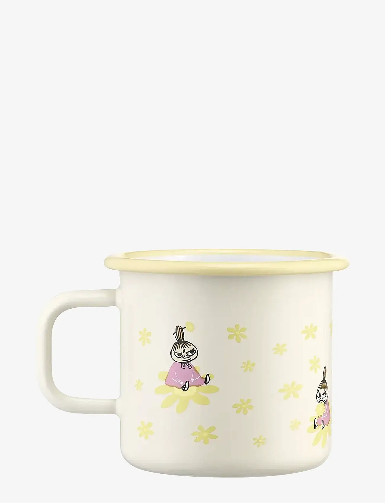 Muurla - Moomin enamel mug Flowers 3,7dl - coffee cups - beige - 2