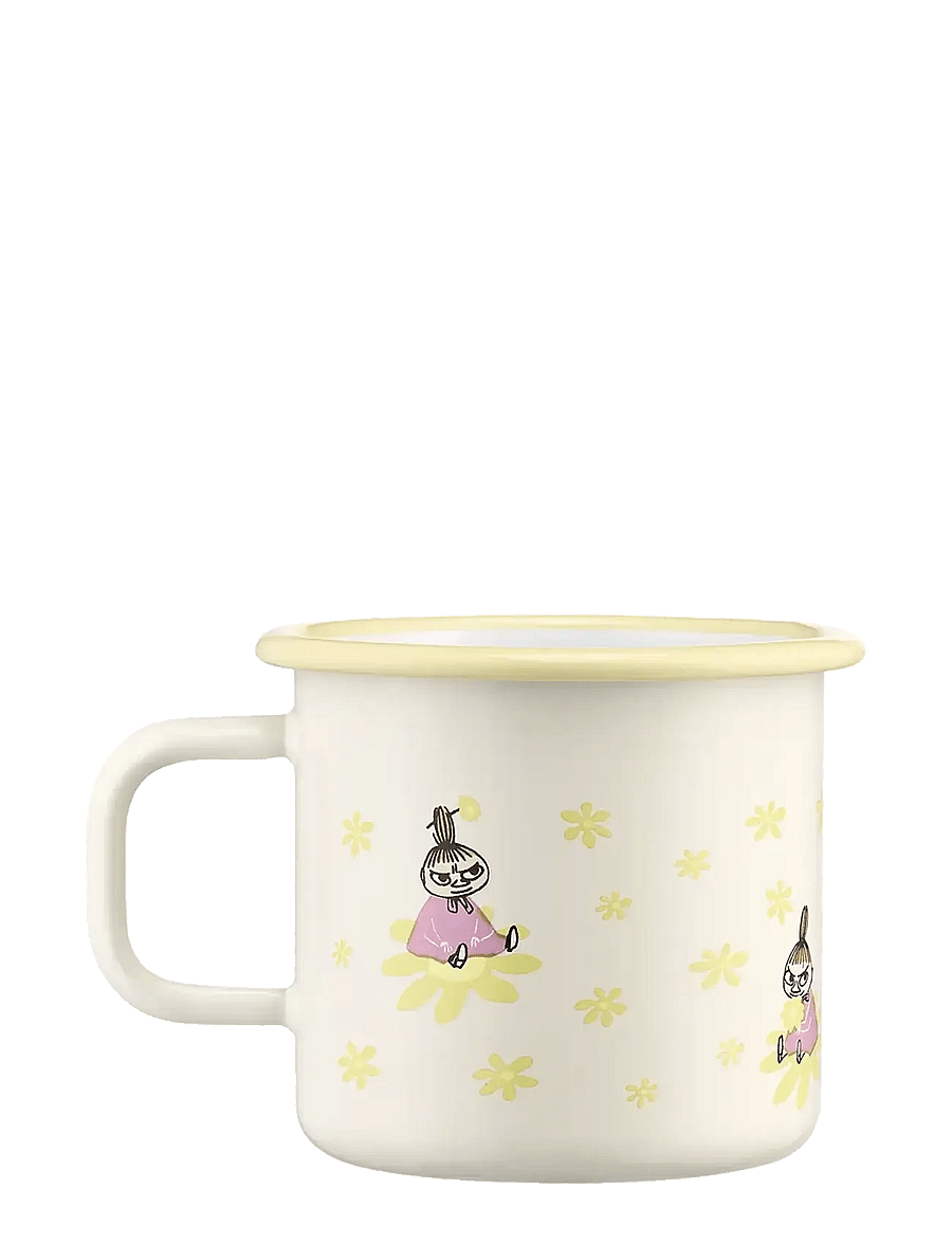 Muurla - Moomin enamel mug Flowers 3,7dl - kohvitassid - beige - 2