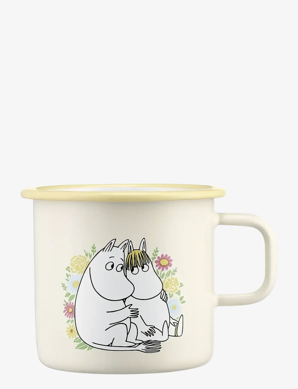 Muurla - Moomin enamel mug Flowers 5,5dl - nach preis einkaufen - beige - 0