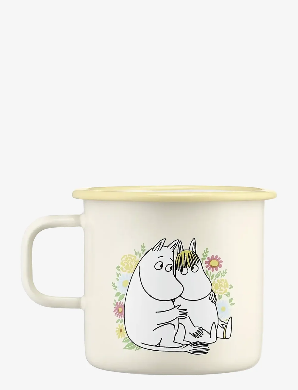 Muurla - Moomin enamel mug Flowers 5,5dl - nach preis einkaufen - beige - 1