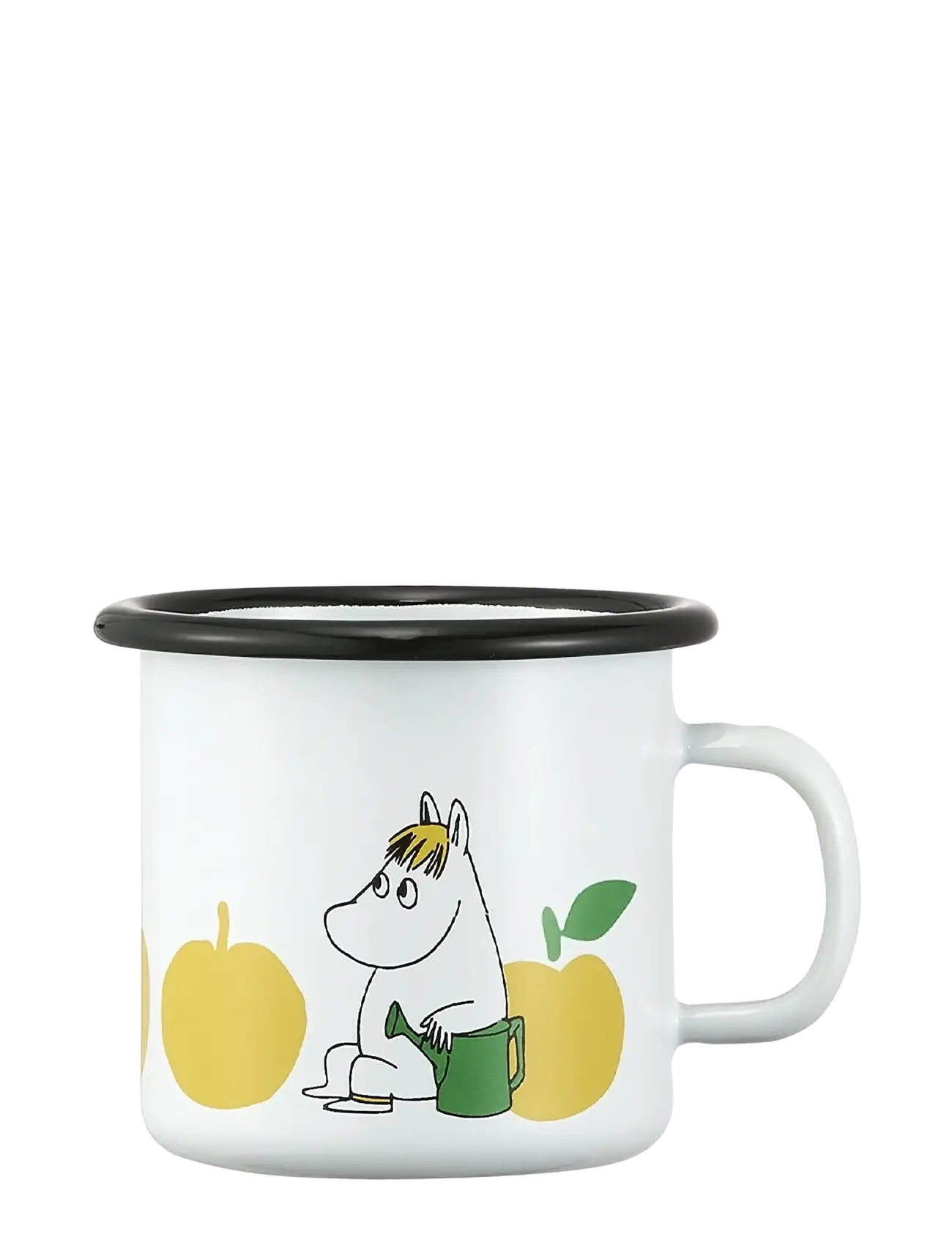 Moomin enamel mug Joyfull Apples 2,5dl - WHITE