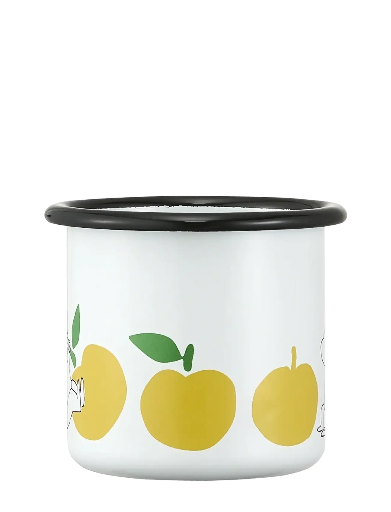 Muurla - Moomin enamel mug Joyfull Apples 2,5dl - tekopper - white - 2