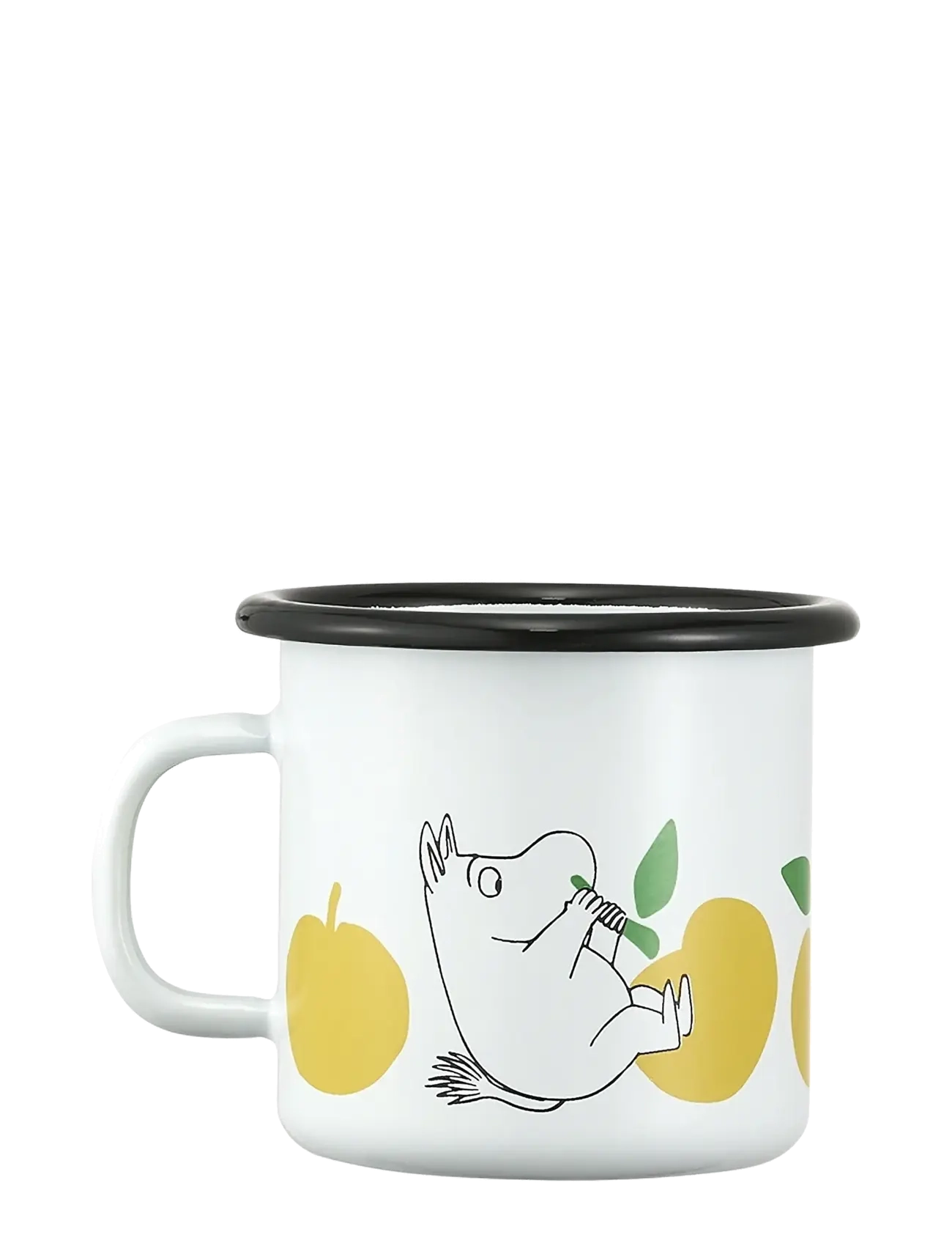 Muurla - Moomin enamel mug Joyfull Apples 2,5dl - tekopper - white - 3