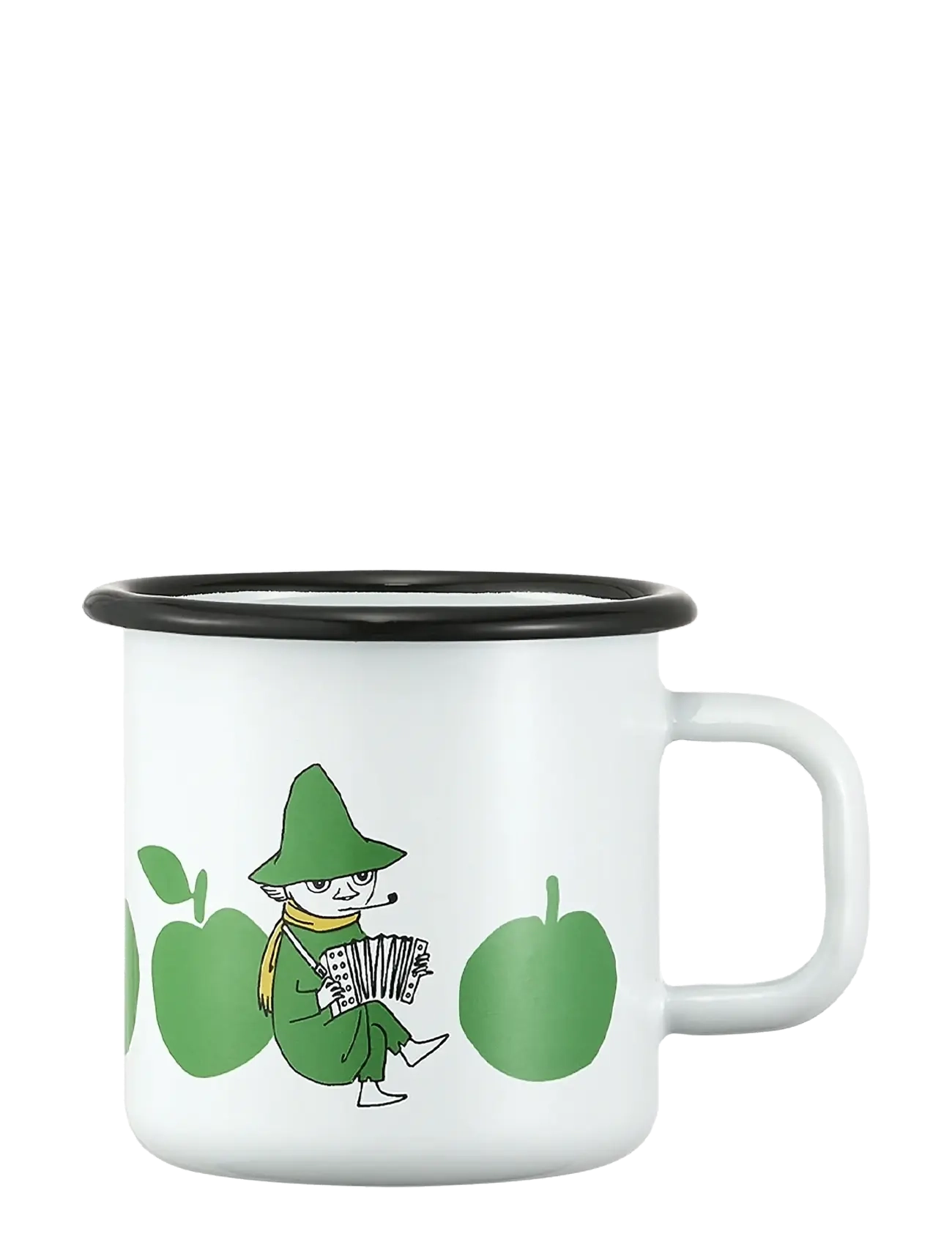 Muurla Mumin Emaljekrus »Glada Äpplen« 3,7 Dl, Tea Kop, Hvid, Str: 370 ML