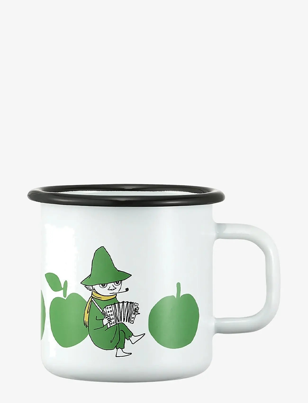 Muurla - Moomin enamel mug Joyfull Apples 3,7dl - tea cups - white - 1