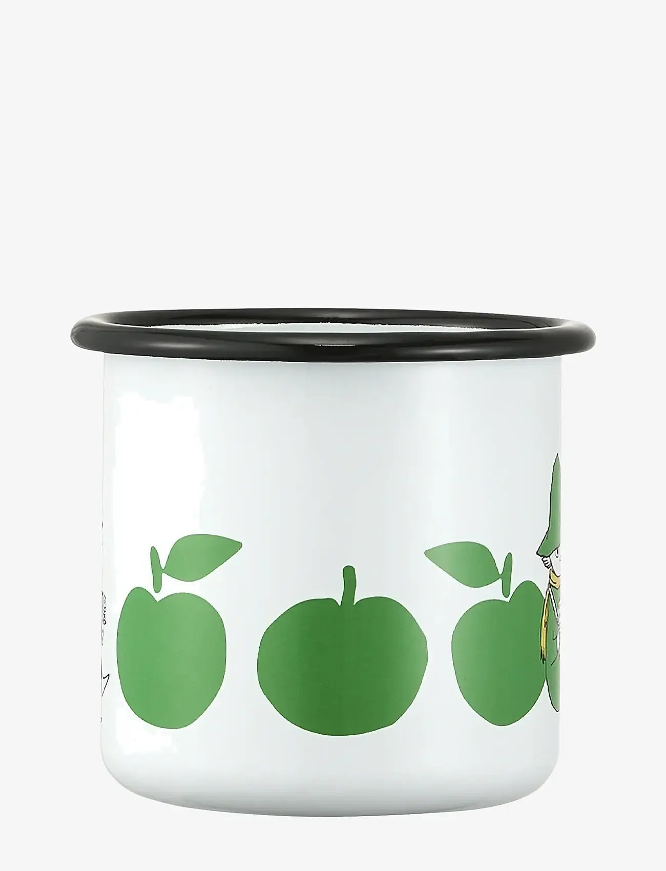 Muurla - Moomin enamel mug Joyfull Apples 3,7dl - tea cups - white - 2