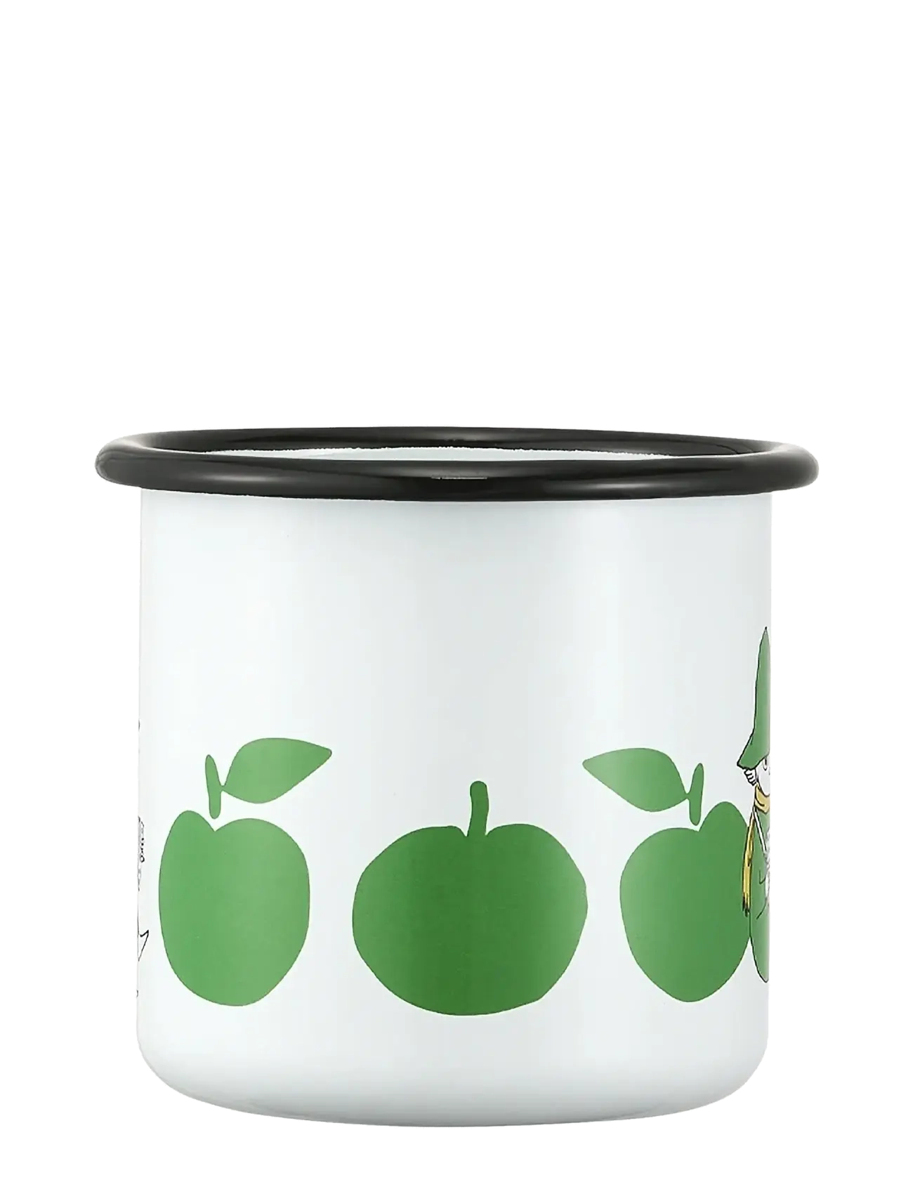Muurla - Moomin enamel mug Joyfull Apples 3,7dl - teetassen - white - 2