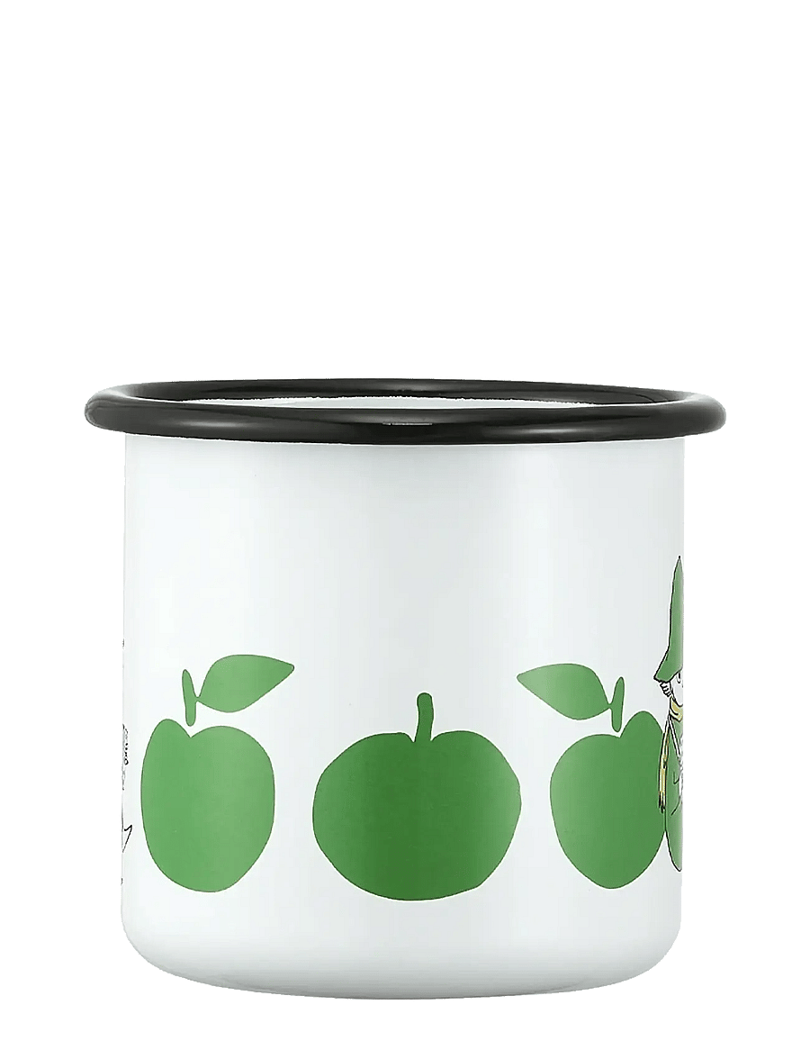 Muurla - Moomin enamel mug Joyfull Apples 3,7dl - teetassen - white - 2