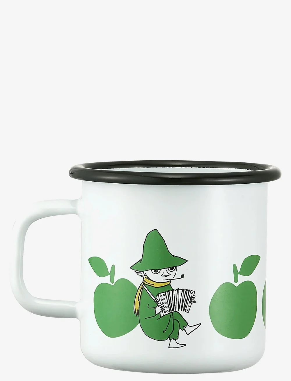 Muurla - Moomin enamel mug Joyfull Apples 3,7dl - teetassen - white - 2
