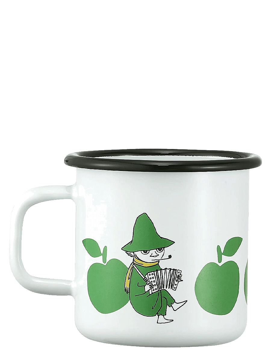 Muurla - Moomin enamel mug Joyfull Apples 3,7dl - teetassen - white - 3