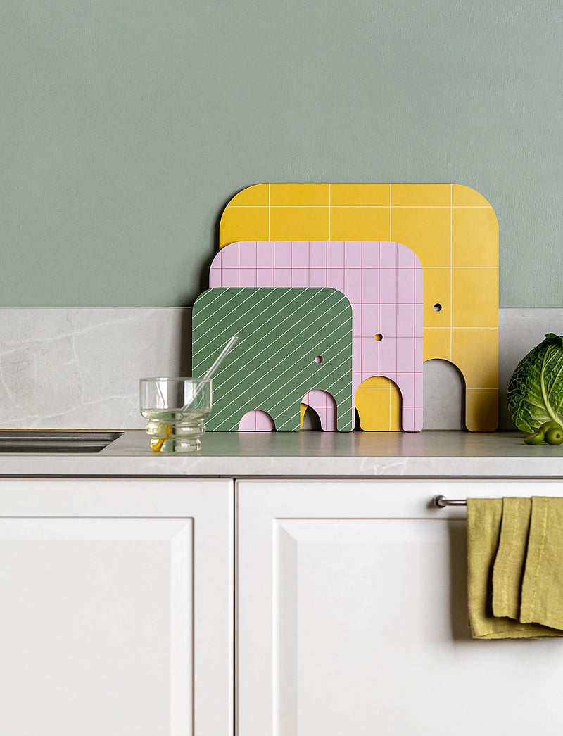 Muurla - Chop&Serve board Elephant S, birch/green - die niedrigsten preise - birch/green - 3