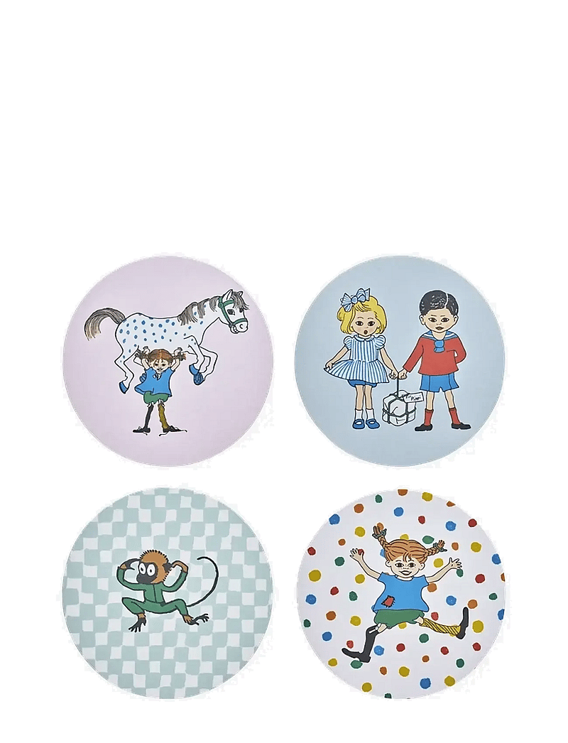 Pipi Pikksukk - Coasters 4pcs in a tin jar - dekoratsioonid - multi - 0