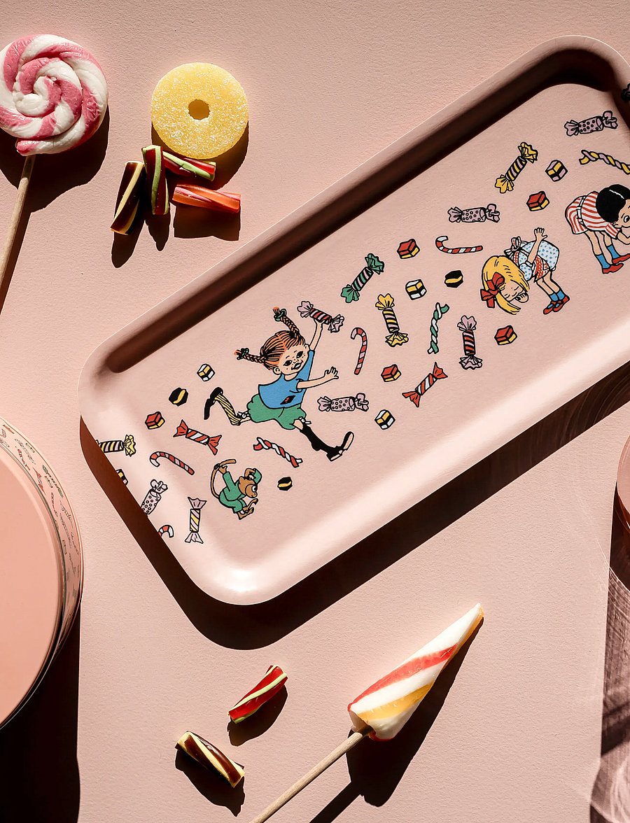 Muurla - Pippi tray Candy 27x13cm - kochen - pink - 0
