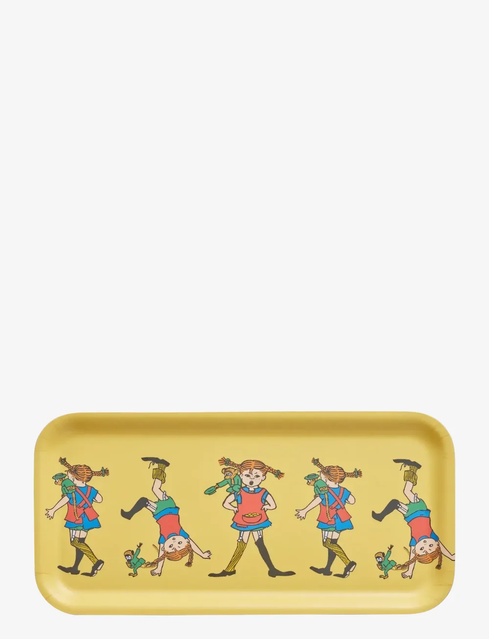 Muurla - Tray 27x13cm Pippi Longstocking - kochen - yellow - 1