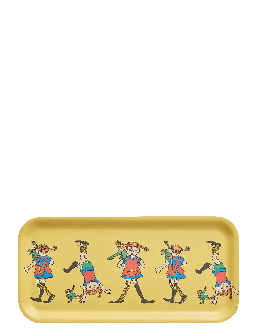 Muurla - Tray 27x13cm Pippi Longstocking - kochen - yellow - 1