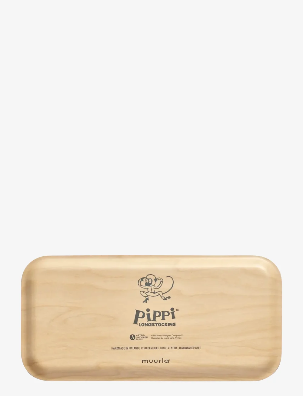 Muurla - Tray 27x13cm Pippi Longstocking - kochen - yellow - 2