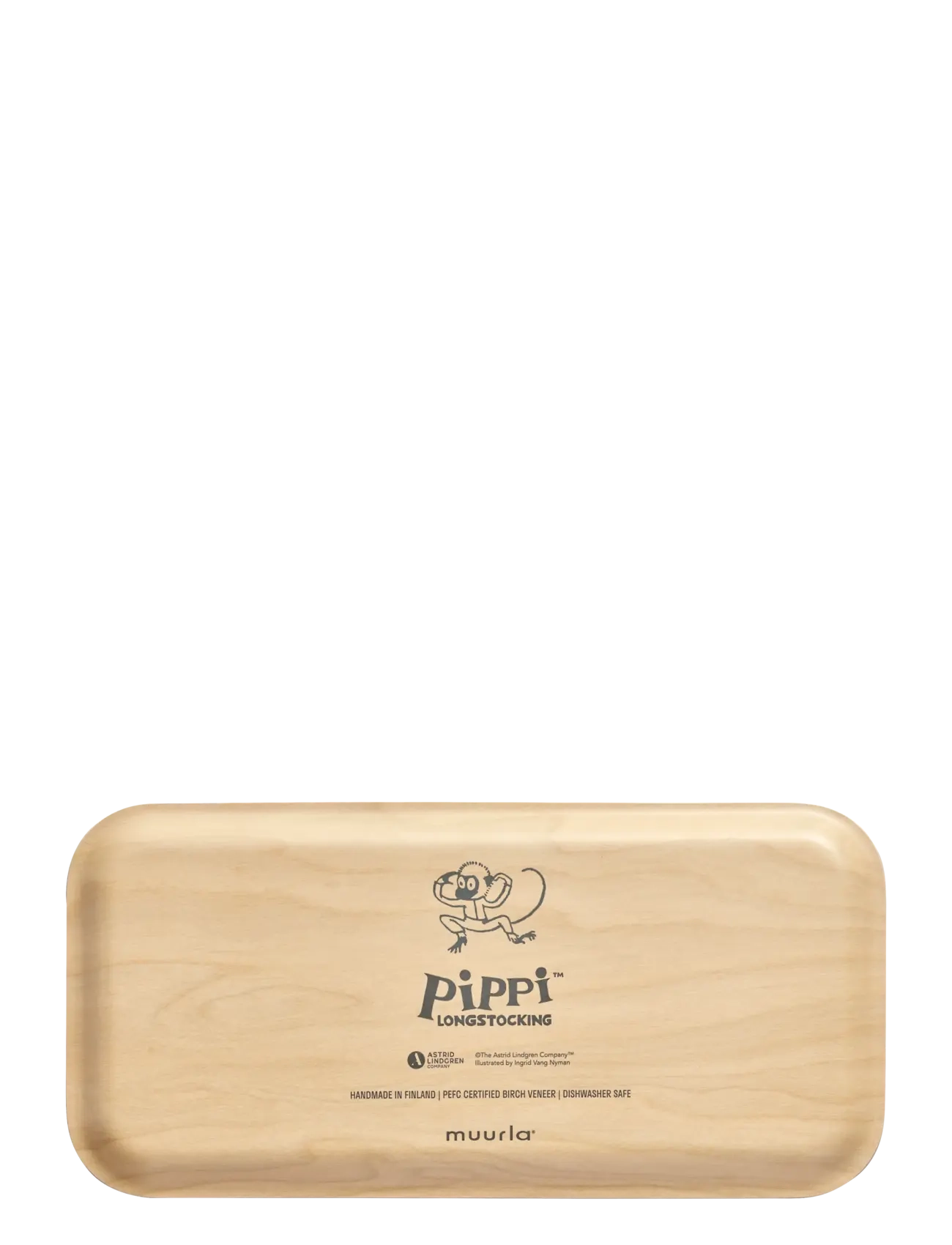 Muurla - Tray 27x13cm Pippi Longstocking - laagste prijzen - yellow - 1