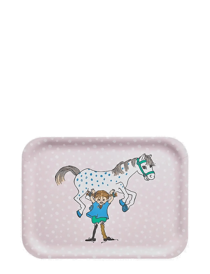 Pippi Langstrumpf - Tray 27x20cm Pippi and the Horse - kochen - pink - 0