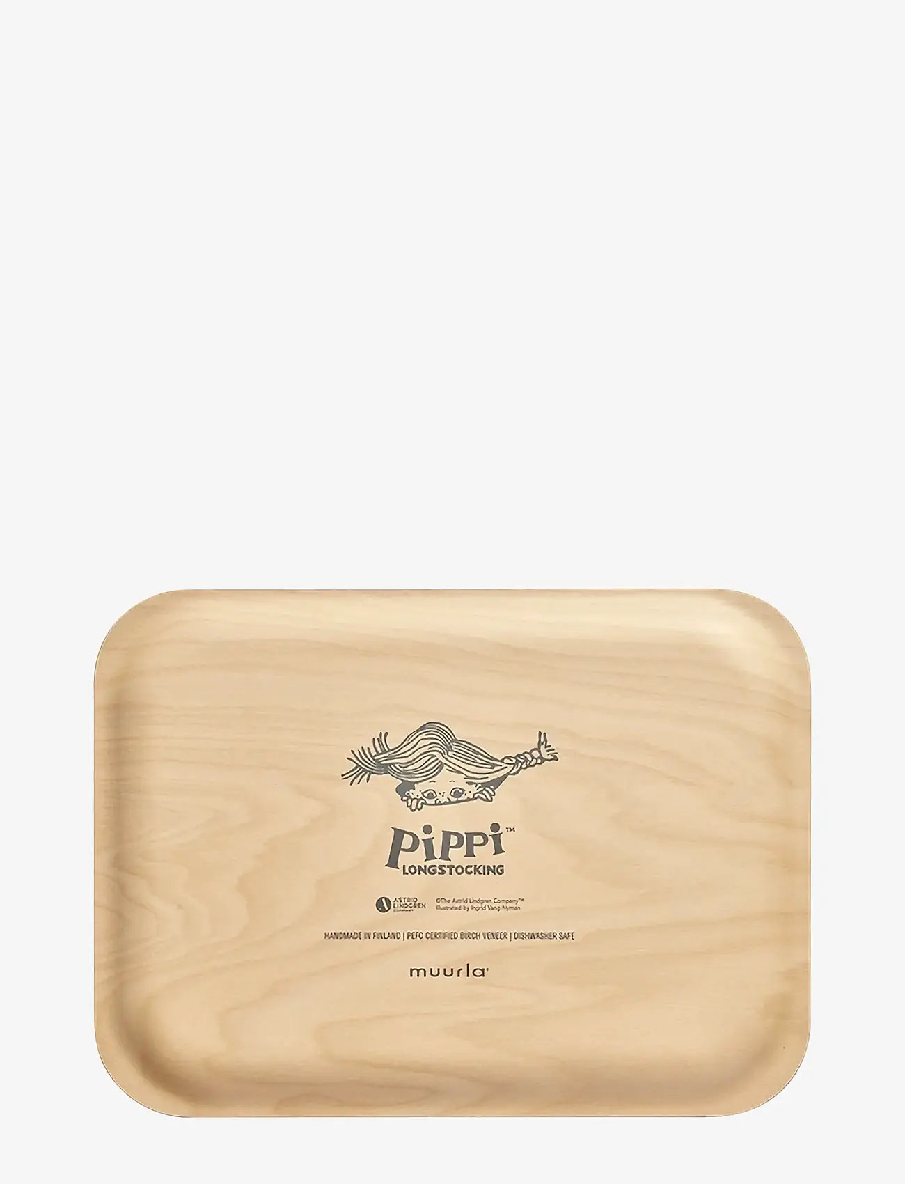 Pippi Langstrumpf - Tray 27x20cm Pippi and the Horse - kochen - pink - 1