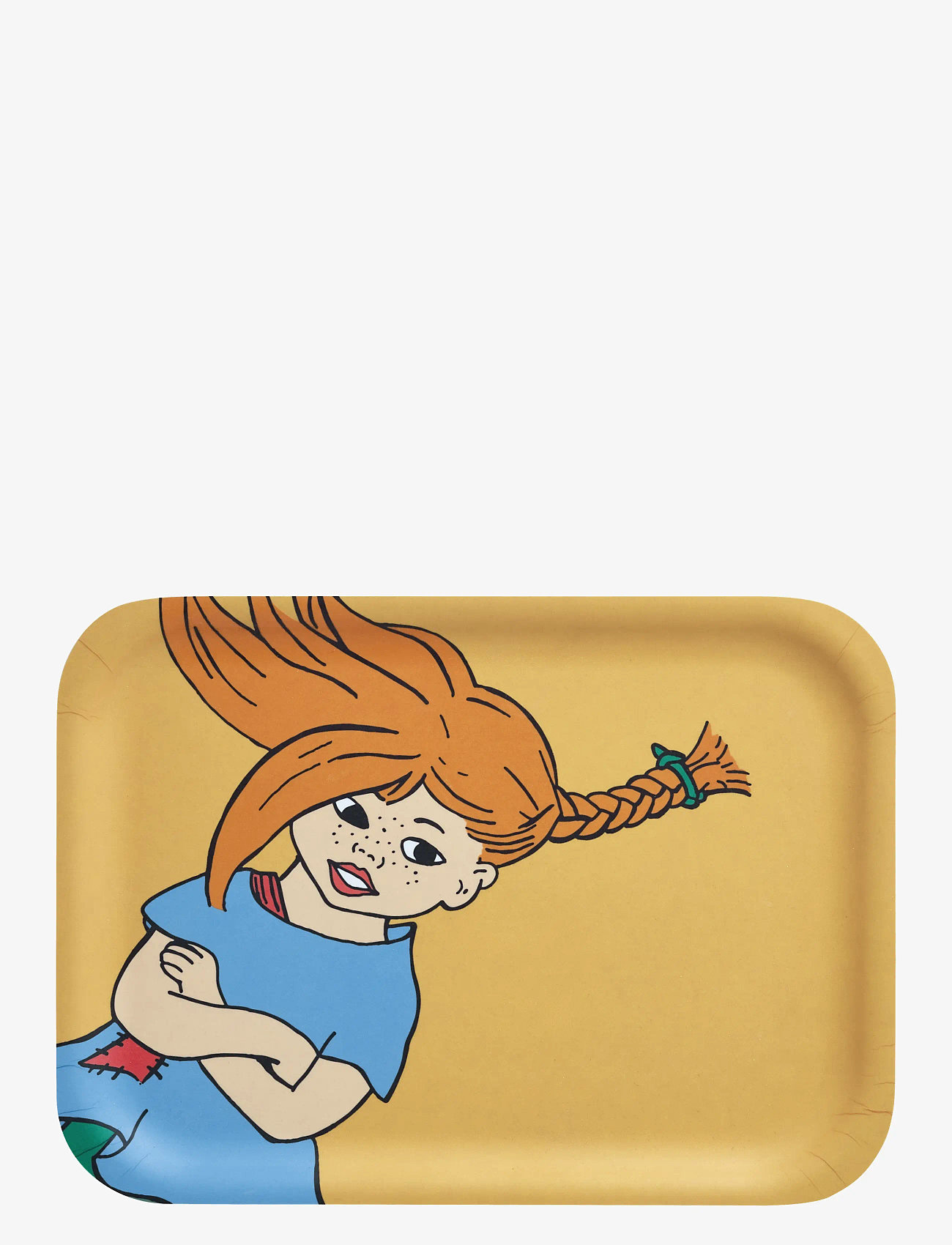 Pippi Långstrump - Bricka 27x20cm Världens starkaste tjej - matlagning - yellow - 0