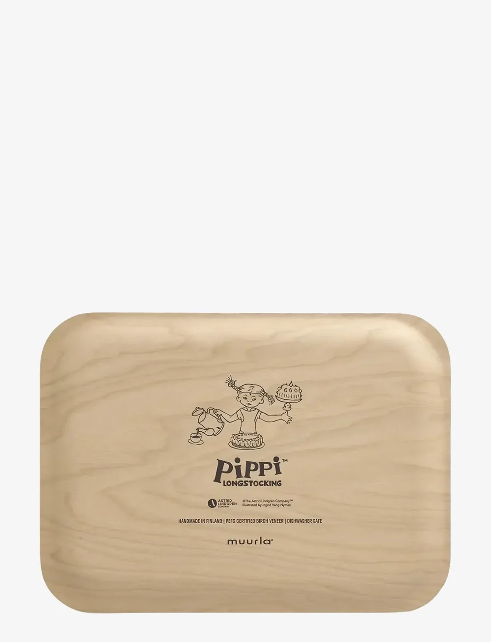 Muurla - Pippi tray Birthday 27x20cm - kochen - pink - 1